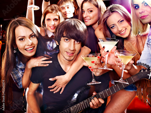 Photo: Band playing musical instrument. Band playing musical instrument.