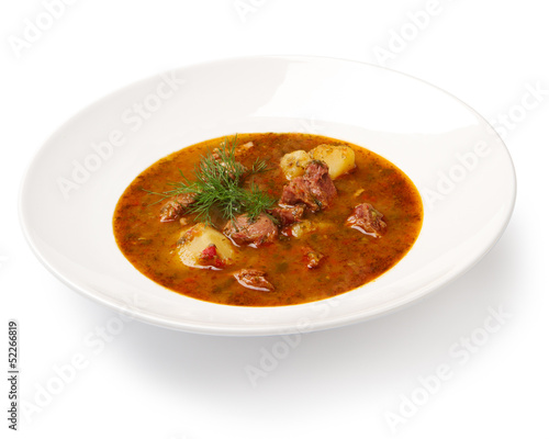 Photo: Russian national soup (borscht) Russian national soup (borscht)