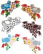 Bird and flower corners