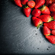 Strawberry on dark background
