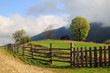 The picturesque little farm in the Carpathian Mountains, Mizhhir