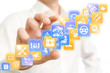 Man choosing  garage mobile applications