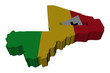 Mali election map with ballot paper illustration
