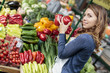 Young woman at the market