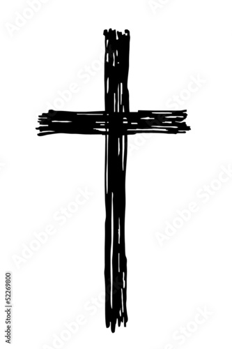 Illustration: schwarzes Kreuz...Trauer schwarzes Kreuz...Trauer