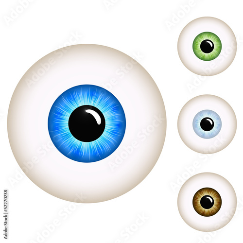 Vector: Human eye with color variants Human eye with color variants
