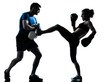 Foto: man woman boxing training man woman boxing training