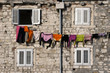 Drying clothes on the wall of Diocletian palace