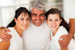 active family closeup
