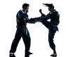 karate vietvodao martial arts man woman couple silhouette