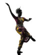 Foto: indian woman dancer dancing silhouette indian woman dancer dancing silhouette
