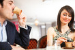 Couple drinking coffe