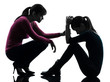 Photo: family mother consoling daughter daughter silhouette family mother consoling daughter daughter silhouette