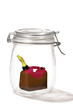 Gasoline in a jar.