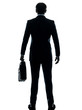 Foto: business man standing rear view silhouette business man standing rear view silhouette