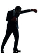 Foto: business man boxer with boxing gloves silhouette business man boxer with boxing gloves silhouette