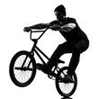 Photo: man bmx acrobatic figure silhouette man bmx acrobatic figure silhouette