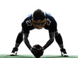 Foto: center american football player man silhouette center american football player man silhouette