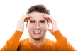 Photo: mature man portrait headache mature man portrait headache
