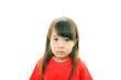 困った表情の女の子