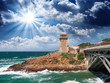 Beautiful seascape of Calafuria, Leghorn - Italy