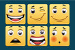 Illustration: Emoticon icons Emoticon icons