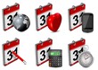 Calendar icons set