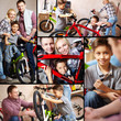Family of bikers