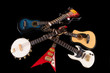 Electric guitars background