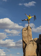 Foto: Climber on the summit. Climber on the summit.