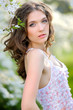 portrait of a beautiful girl in spring