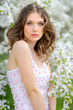 portrait of a beautiful girl in spring