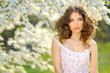 portrait of a beautiful girl in spring