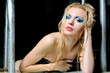 Foto: portrait of a beautiful girl in the sauna portrait of a beautiful girl in the sauna