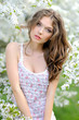 portrait of a beautiful girl in spring
