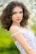 portrait of a beautiful girl in spring