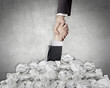 Photo: giving help from crumpled paper giving help from crumpled paper