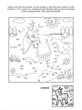 Dot-to-dot and coloring page - donkey