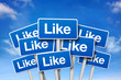 Schilder mit Like
