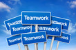 Foto: Schilder mit Teamwork Schilder mit Teamwork