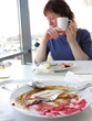 Photo: Empty plate dirty after dinner. Empty plate dirty after dinner.
