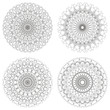Vector: Set of Vector Guilloche Rosettes Set of Vector Guilloche Rosettes
