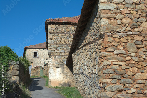 macedonian traditional stone houses in Brajcino village near Prespa Lake, Republic of Macedonia