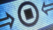 stop icon on screen. Looping.