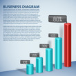 Business diagram template with text fields