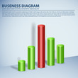 Business diagram template with text fields