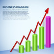 Business diagram template with text fields