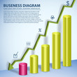 Business diagram template with text fields