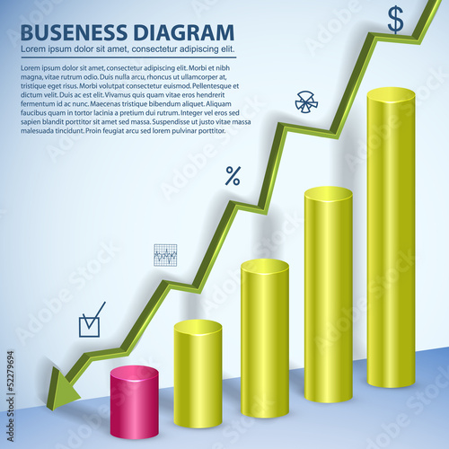 Vector: Business diagram template with text fields Business diagram template with text fields