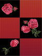 Vektor: composition with four dark roses composition with four dark roses